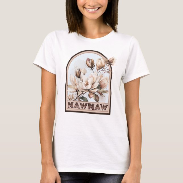 Mawmaw Vintage Floral Grandmother T-Shirt (Front)