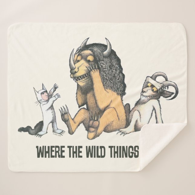 Max and the Wild Things Playing Sherpa Blanket (Front (Horizontal))