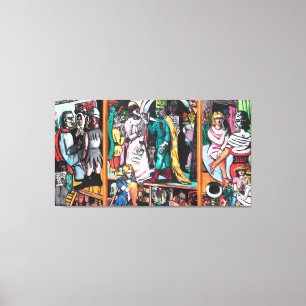 Max Beckmann - Die Schauspieler Canvas Print