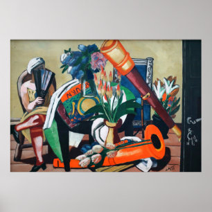 Max Beckmann - Großes Stillleben mit Fernrohr Poster