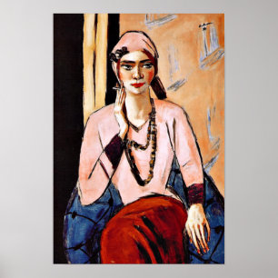 Max Beckmann painting, Quappi in Pink Poster