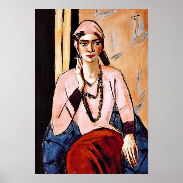 Max Beckmann painting, Quappi in Pink Poster (Front)