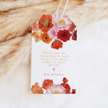 MAX Bright Floral Petals & Prosecco Bridal Shower Gift Tags<br><div class="desc">The Max Collection features bold pink and orange florals with a classic font combination. This collection is perfect for an edgy and vibrant feminine bridal event.</div>