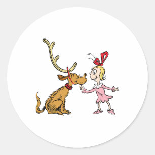 Max Cindy Lou Who Toddler  Classic Round Sticker