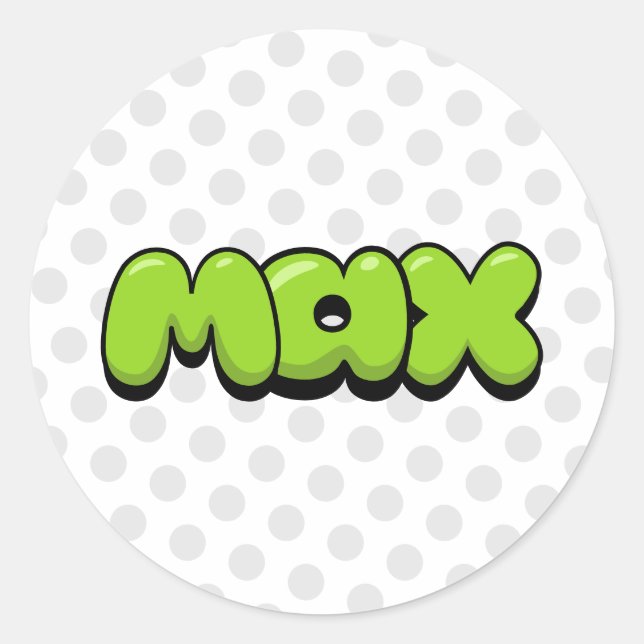 Max Classic Round Sticker (Front)