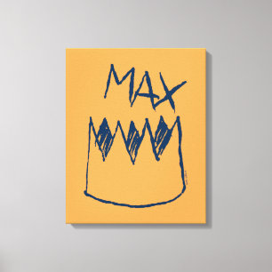 Max & Crown Sketch Canvas Print