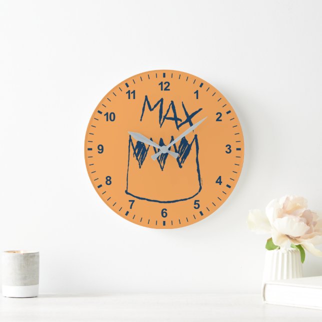 Max & Crown Sketch Large Clock (Home)