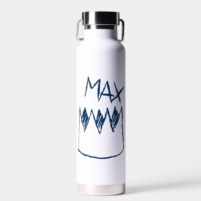 Max & Crown Sketch Water Bottle (Front)