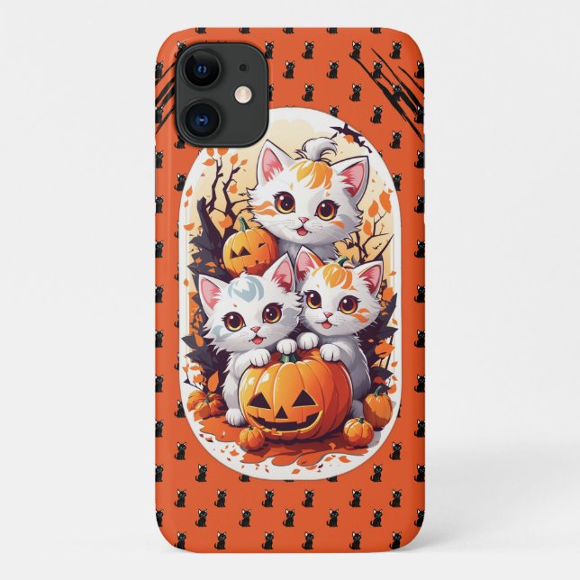 Max Cute Cat Halloween Anime Witch Pumpkin Cat Case-Mate iPhone Case (Back)