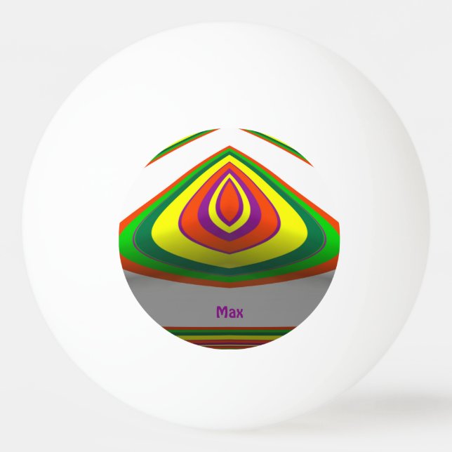 MAX ~ Easily Recognised ~ Multicolour ~  Ping Pong Ping Pong Ball (Front)