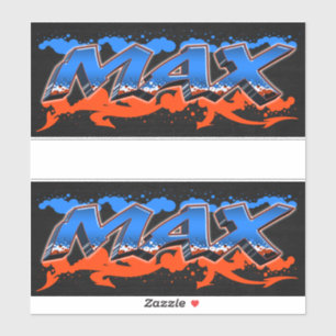 Max First Name Graffiti Sticker
