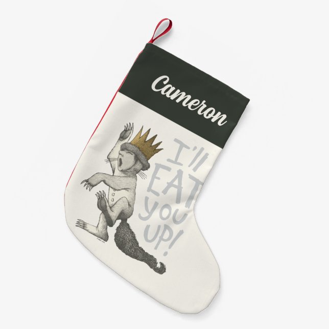 Max | I'll Eat You Up! | Add Your Name Small Christmas Stocking (Front (Hanging))