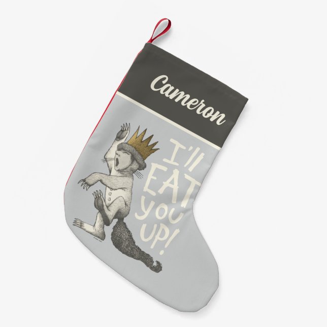 Max | I'll Eat You Up! | Add Your Name Small Christmas Stocking (Front (Hanging))