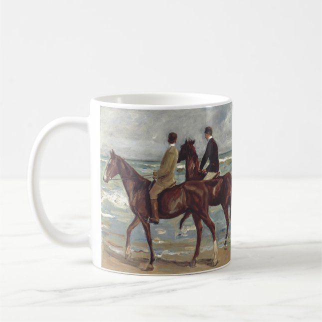 Max Liebermann: Two Riders on the Beach Art Coffee Mug (Left)