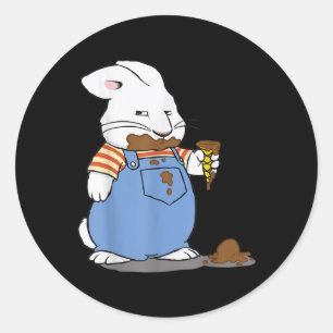 Max Melted Ice Cream Birthday Decorations Ruby Classic Round Sticker