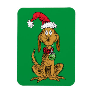 Max the Dog in Santa Hat Magnet