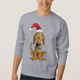 Max the Dog in Santa Hat Sweatshirt
