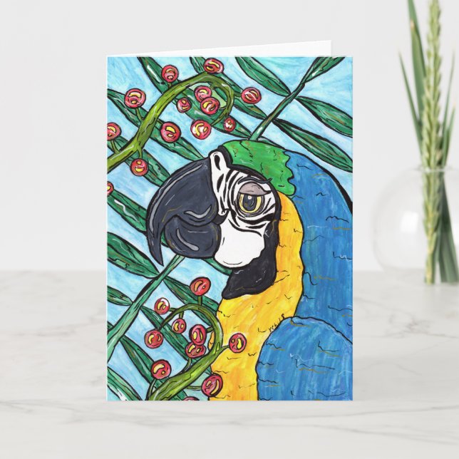 Max the Macaw Card (Front)