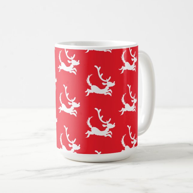Max the Reindeer Silhouette Coffee Mug (Front Right)