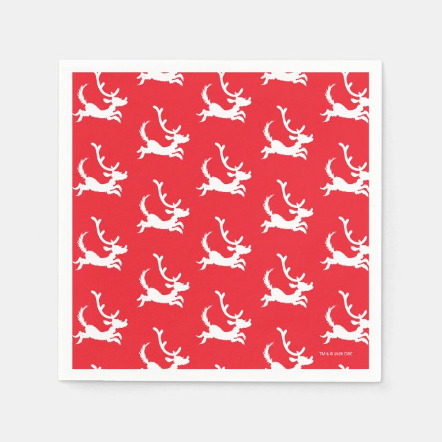 Max the Reindeer Silhouette Napkin (Front)