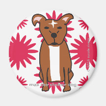 Max | Tropical Red Round Magnet