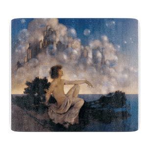 Maxfield Parrish Air Castles 1904 Vintage Fantasy  Cutting Board