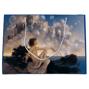 Maxfield Parrish Air Castles 1904 Vintage Fantasy  Large Gift Bag