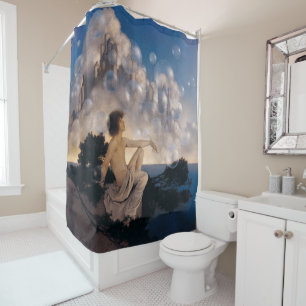 Maxfield Parrish Air Castles 1904 Vintage Fantasy  Shower Curtain