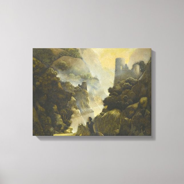 Maxfield Parrish Aucassin Seeks For Nicolette Canvas Print (Front)