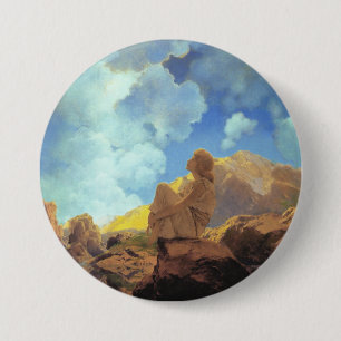 Maxfield Parrish Morning 1922 Cloud Blue Fine Art 7.5 Cm Round Badge