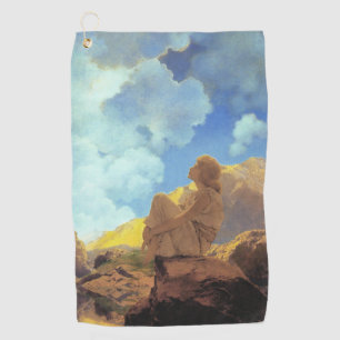 Maxfield Parrish Morning 1922 Cloud Blue Fine Art Golf Towel