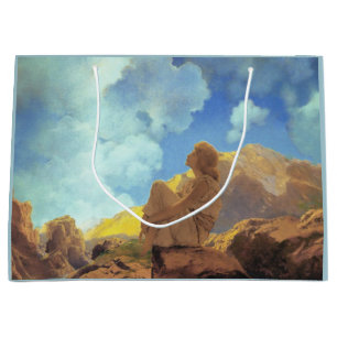 Maxfield Parrish Morning 1922 Cloud Blue Fine Art Large Gift Bag