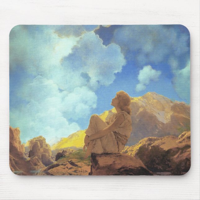 Maxfield Parrish Morning 1922 Cloud Blue Fine Art Mouse Mat (Front)