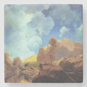 Maxfield Parrish Morning 1922 Cloud Blue Fine Art Stone Coaster