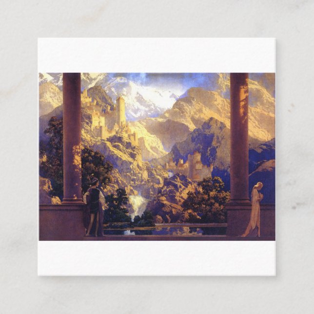 Maxfield Parrish Romance 1922 Square Business Card (Front)