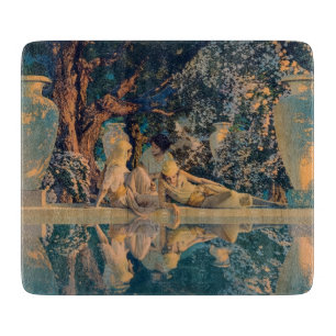 Maxfield Parrish The Garden of Allah 1918 Fine Art Cutting Board