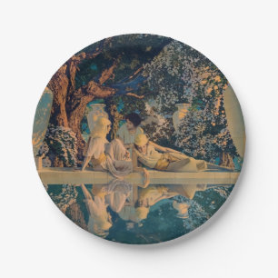 Maxfield Parrish The Garden of Allah 1918 Fine Art Paper Plate