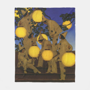 Maxfield Parrish The Lantern Bearers 1908 Vintage Fleece Blanket