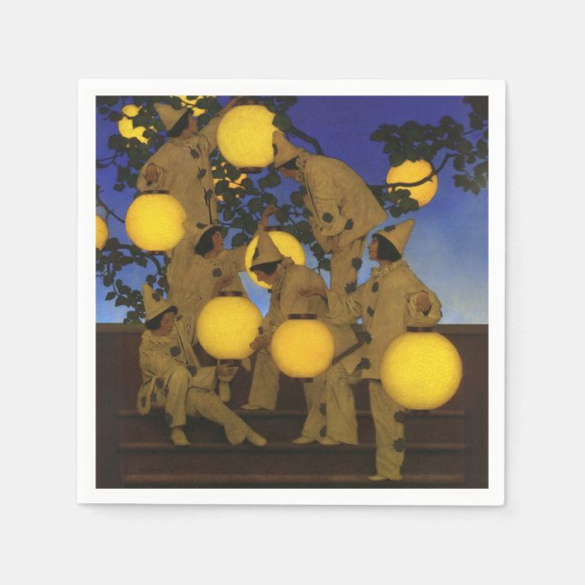 Maxfield Parrish The Lantern Bearers 1908 Vintage Napkin (Front)