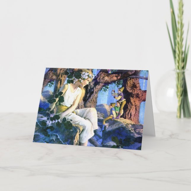 Maxfield Parrish's Fair Princess and the Gnomes Card (Front)