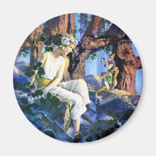 Maxfield Parrish's Fair Princess and the Gnomes Magnet