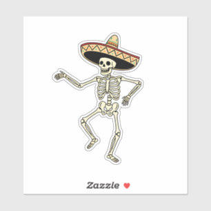 Maxican Dancing Skeleton With Sombrero