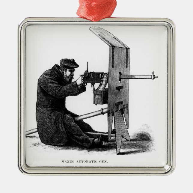 Maxim Automatic Gun Metal Tree Decoration (Front)