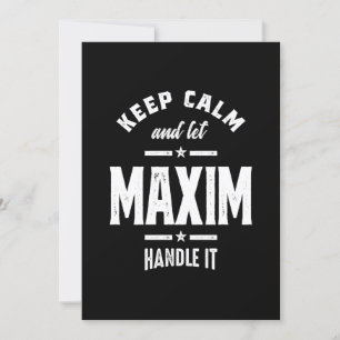 Maxim Personalised Name Birthday Invitation