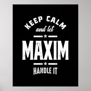 Maxim Personalised Name Birthday Poster