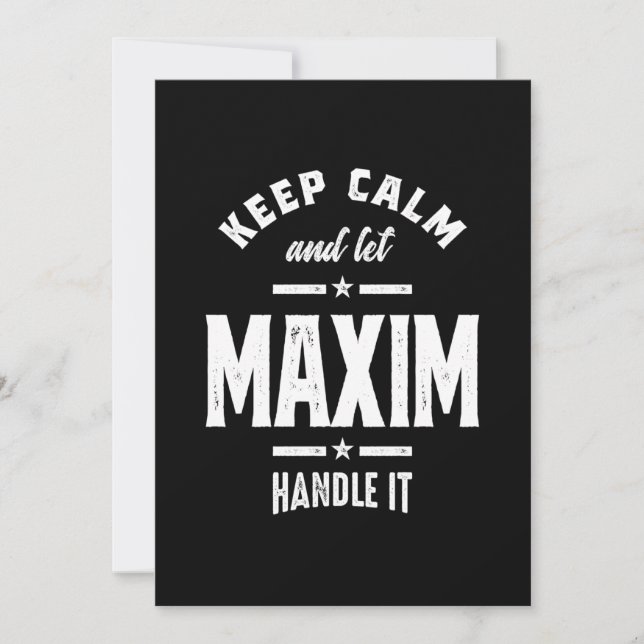 Maxim Personalised Name Birthday Thank You Card (Front)