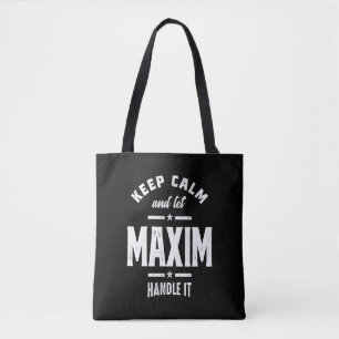 Maxim Personalised Name Birthday Tote Bag
