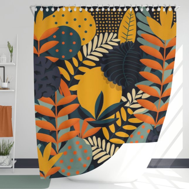 Maximalist Abstract Colorful Pattern Shower Curtain (Creator Uploaded)