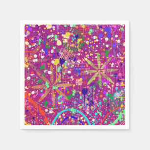 Maximalist Abstract in Bold Colour Napkin
