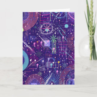 Maximalist Abstract on Purple Card